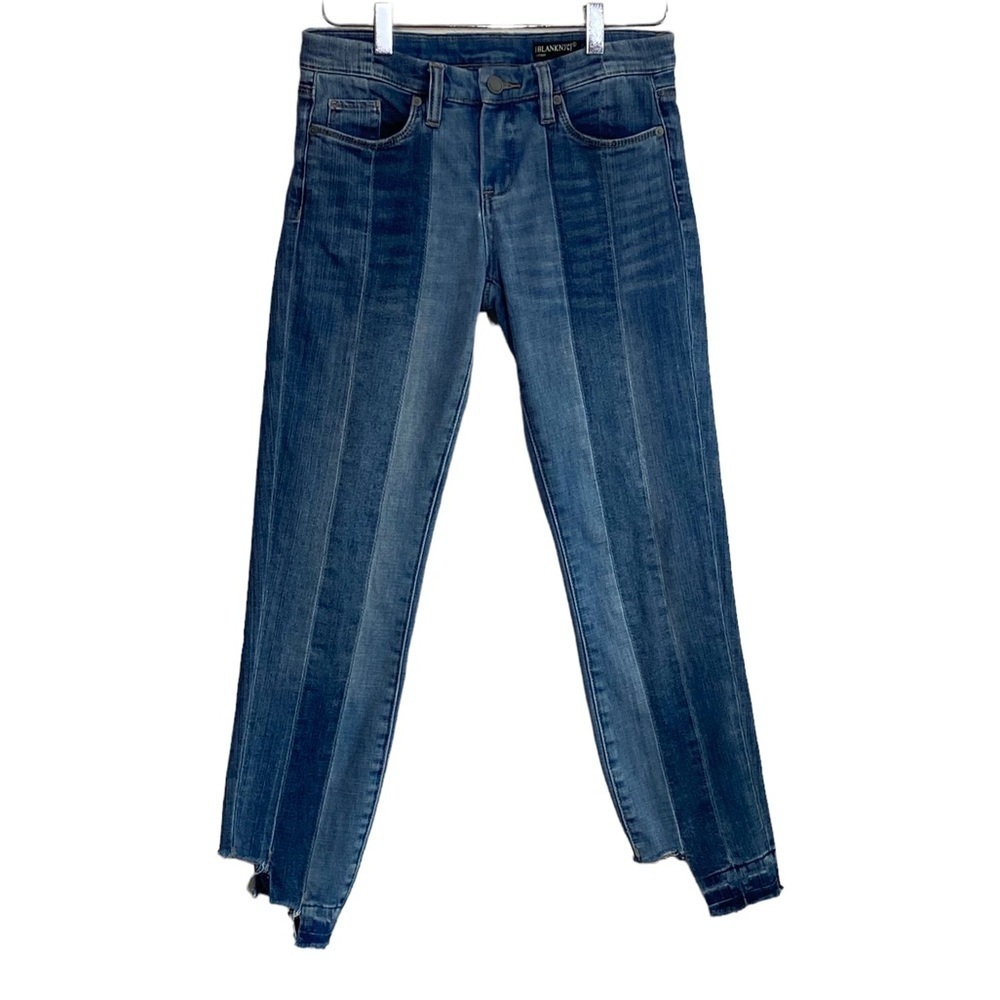 BLANK NYC - SKINNY DISTRESSED MULTI-TONE & MULTI FABRIC DENIM STRETCH JEANS‎ B17